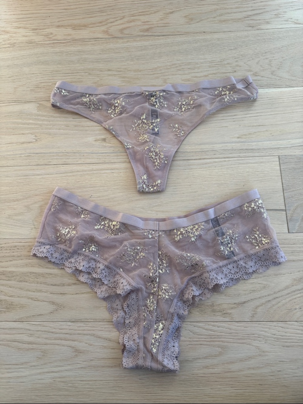 2 Pairs - Victorias Secret Very Sexy Cheeky and Thong. Size L